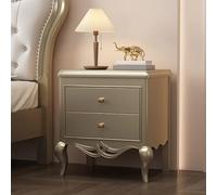 Mid-Century Nordic Solid Wood Nightstand with Double Ders Retro High Design for Bedroom Living Room Coffee Table Slish Fur Accent