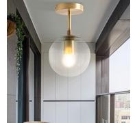 Mid Century Opal Globe Semi-Flight,for Kitchen Island Diniroom Bedroom Hallway Bar Liviroom, Clear