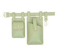 Mid-Century Punk Style Waist Bag, Lightweight Belt Phone Pouch for Men and Women, 115cm Adjustable Unisex Fanny Pack Fantasy Pouch(Light Green)