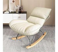 Mid Century Rocking Recliner Chair with Soft Cushion for Ultimate Relaxation in Bedroom or Outdoor Leisure