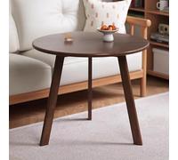 Mid-Century Round Side Table, Solid Wood Coffee Table, Multifunctional Decorative End Table for Living Room, Bedroom, Balcony,