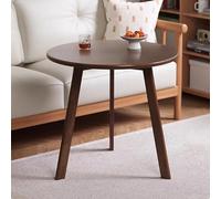 Mid-Century Round Side Table, Solid Wood Coffee Table, Multifunctional Decorative End Table for Living Room, Bedroom, Balcony,