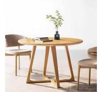 Mid Century Rustic Solid Wood Round Dining Table Pedestal Design for Small Spaces Seats 2 4 Perfect for Kitchen and Dining Room Furniture