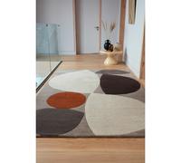 Mid Century Shapes Rug in 100% Wool Multi-Coloured