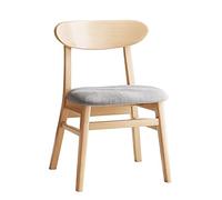 Mid Century Solid Oak Wood Dining Chairs with Backrests Set of 2 Modern Restaurant Side Chairs for Kitchen Dining Room Stylish Household Seating for Dining Area