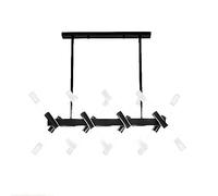 Mid Century Sputnik Chandelier Industrial Vintage Fence LED Ceiling Light Nordic Personality Light Fixture for Office Bedroom Kitchen Bar Black 16 Lights