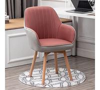 Mid-Century Upholstered Dining Chair - Stylish Velvet Accent Chair for Office or Vanity - Swivel-Free Wooden Modern Armchair