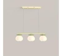 Mid Century White Wire Chandelier Lampshade Sturdy Decoration Adjustable Height Hanging Light Dimming LED Nordic Long Pendant Lamp for Dining Kitchen Island Living Room