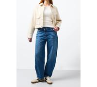 Mid Denim Cross Waist Barrel Leg Jeans 14R