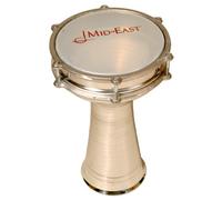 Mid-East Aluminum Doumbek with Internal Jingles, Zebra, 8.5-by-15-Inch