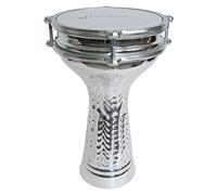 Mid-East Doumbek with Synthetic Head, Aluminum, 6.5-by-11.5-Inch