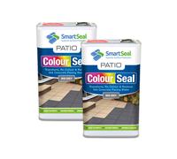 (Mid Grey, 2 x 5 Litres) Smartseal Patio ColourSeal - Colour & Restore Old Concrete Paving Slabs, Durable Paint & Sealer - Easy to Apply, Protective Concrete Sealer