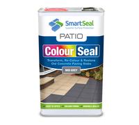 (Mid Grey, 5 Litres) Smartseal Patio ColourSeal - Colour & Restore Old Concrete Paving Slabs, Durable Paint & Sealer - Easy to Apply, Protective Concrete Sealer