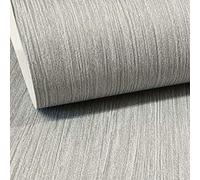 Mid Grey Plain Neutral Modern Thick Textured Designer Quality Wallpaper J28379