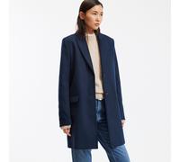 Mid-Length Coat Navy Blue