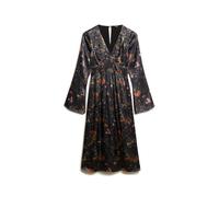 Mid-length flared sleeve jacquard dress for women Superdry Noir L