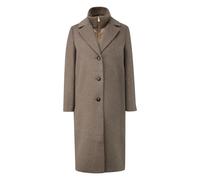 Mid-length H-shape Coat with Removable Lining for Women in Mixed Wool COMMA Marron XL