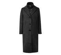 Mid-length H-shape Coat with Removable Lining for Women in Mixed Wool COMMA Noir XS