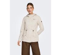 Mid-Length Hooded Parka Ecru