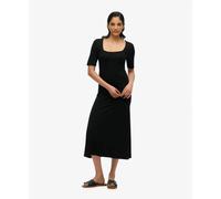 Superdry Sqr Neck Short Sleeve Dress Black XS Woman