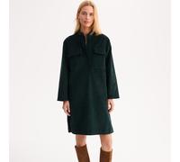 Mid-Length Shift Dress with Long Sleeves Cedar Green