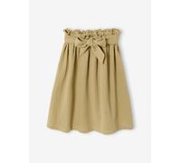 Mid-length skirt khaki