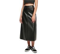 Mid-length skirt synthetic leather woman Urban Classics Noir S