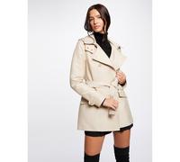 Mid-Length Trench Coat with Hood beige