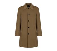 Mid-length Wool Car Coat, male, Burberry, Single-Breasted Coats, Brown, XL, Coats XL