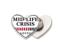 Mid-life Crisis Process Loading Heart Metal Pin Brooch Clip Love