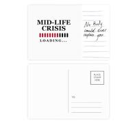 Mid-life Crisis Process Loading Postcard Card Important Person Anniversary