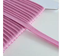 Mid Pink Satin Fabric Covered flanged Insert Piping Cord Trim - Luxury Edge Finish - 5 Metres