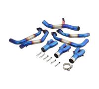 Mid Pipe For Ninja Z900 A2 2017-2024 Motorcycle Exhaust For Escape Systems Slip On Header Front Link Pipe Connection 51mm Muffler(Blue)
