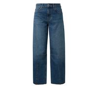 Mid-Rise Frayed Hem Tapered Jeans Women COMMA Bleu 38