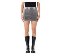 Mid Rise Mini Skort w/ Embossed Logo- female- T by Alexander Wang- Short Skirts- Gray- XS- Skirts XS