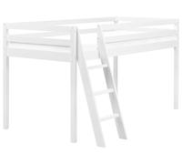Mid Sleeper Bed Pine Wood ASCOUX 90 x 200 cm (EU Single) White