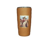 Mid-South Products John Wayne Embossed Silicone Sleeved Double Insulated Travel Mug 16 oz