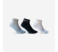 adidas Unisex Linear Ankle Cushioned Socks 3 Pairs, Medium Grey Heather/White/Black, 8.5-10
