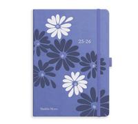 Mid Year Diary 2025-2026 - A5 Day a Page - Academic Daily Planner from July 2025 to July 2026 - Hardback with Ribbon Marker and Elastic Closure - Lilac