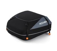 MIDABAO 15 Cubic Waterproof Duty Car Roof Top Carrier-Car Cargo Roof Bag Car Roof Top Carrier - Waterproof & Coated Zippers- Includes Anti-Slip Mat- for Cars with or Without Racks (15 Cubic Feet)