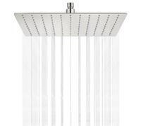 Midanya Rain Shower Head, Stainless Steel Large Rainfall Shower Head High Pressure, Bathroom Waterfall Square Showerhead, Ceiling or Wall Mount, Brushed Nickel 10 Inch