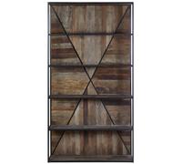 Midas Elm Wood Industrial Shelving Unit