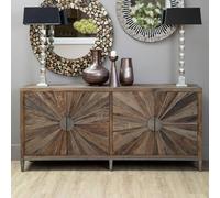 Midas Sideboard - 4 Door - Extra Large - 200cm - Industrial - Elm Wood