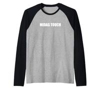 Midas Touch Raglan Baseball Tee, Men, Black/Athletic Heather, Medium