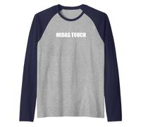 Midas Touch Raglan Baseball Tee, Men, Navy Blue/Athletic Heather, Medium