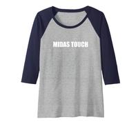 Midas Touch Raglan Baseball Tee, Women, Navy Blue/Athletic Heather, Medium