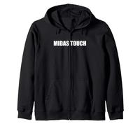 Midas Touch Zip Hoodie, Adult Unisex, Black, Medium