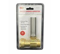 Midbrass Water Hammer Arrestor For Uk Washing Machines 3/4'' Male - Female Arrester - Stops Noisy Banging Pipes Pipe Damage