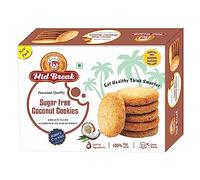 MidBreak Sugar-Free Coconut Biscuits - High Fiber Gut-Friendly Low Glycemic Index Cookies Tasty Healthy Snacks Pack of 3