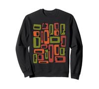 Midcentury Mid Century Retro Abstract Geometric Olive Green Sweatshirt